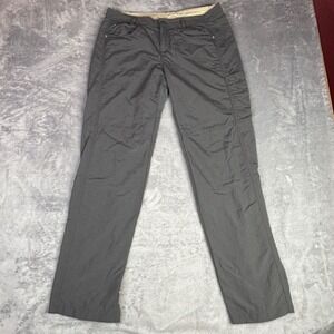 Patagonia Hiking Pants Women 10 Gray Nylon Lightweight Utility Straight Leg